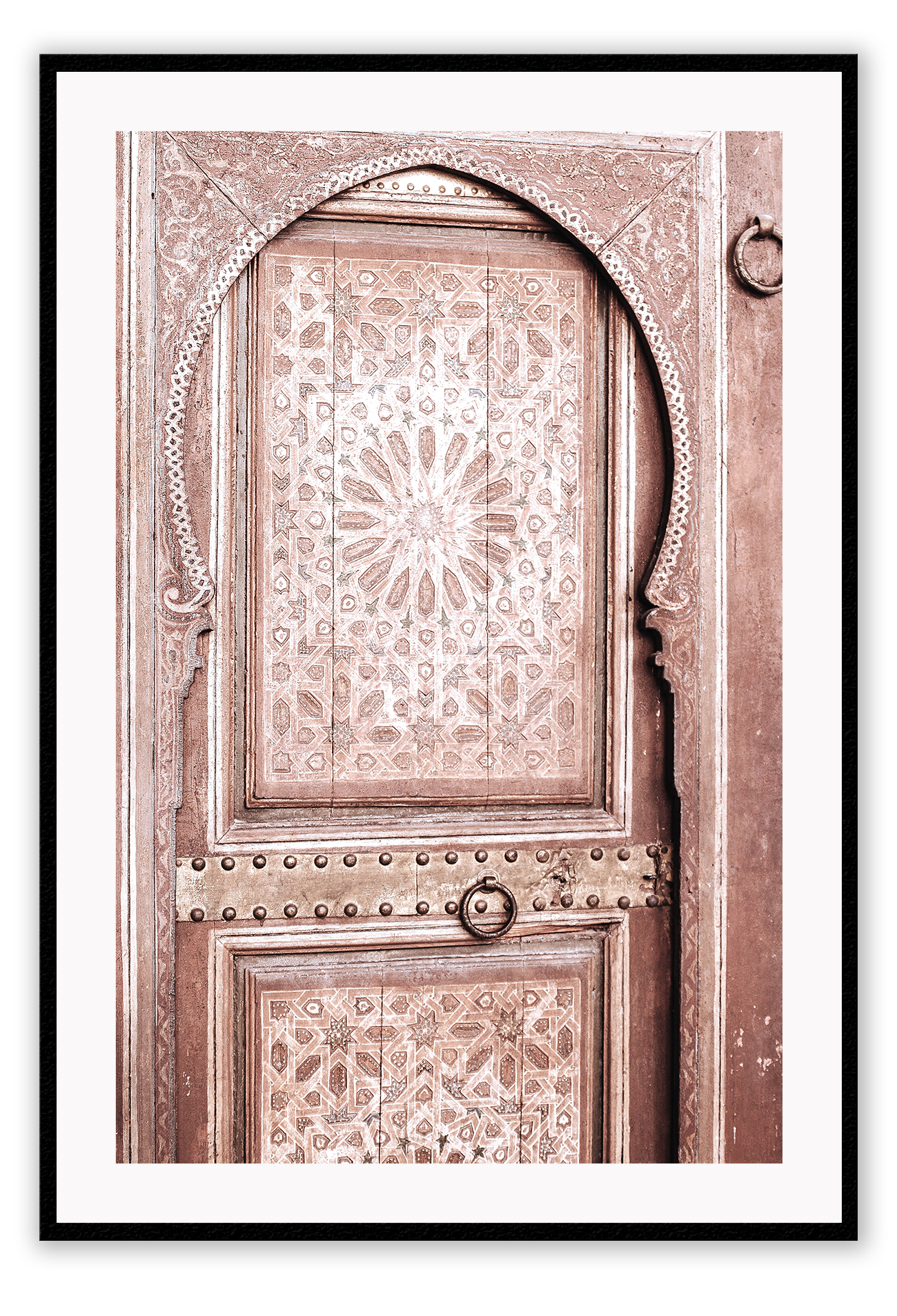 Morrocco print architechture india rust warm pattern tones archway door 