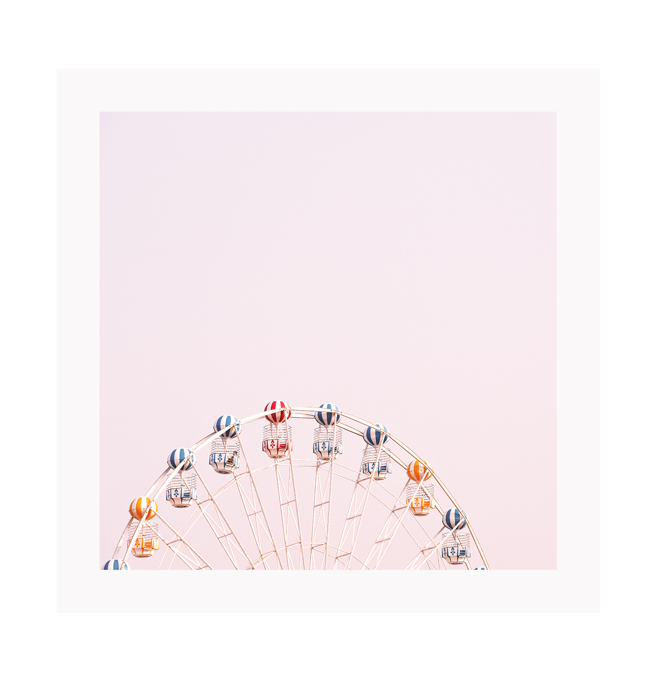 pink sky nursery framed art print 