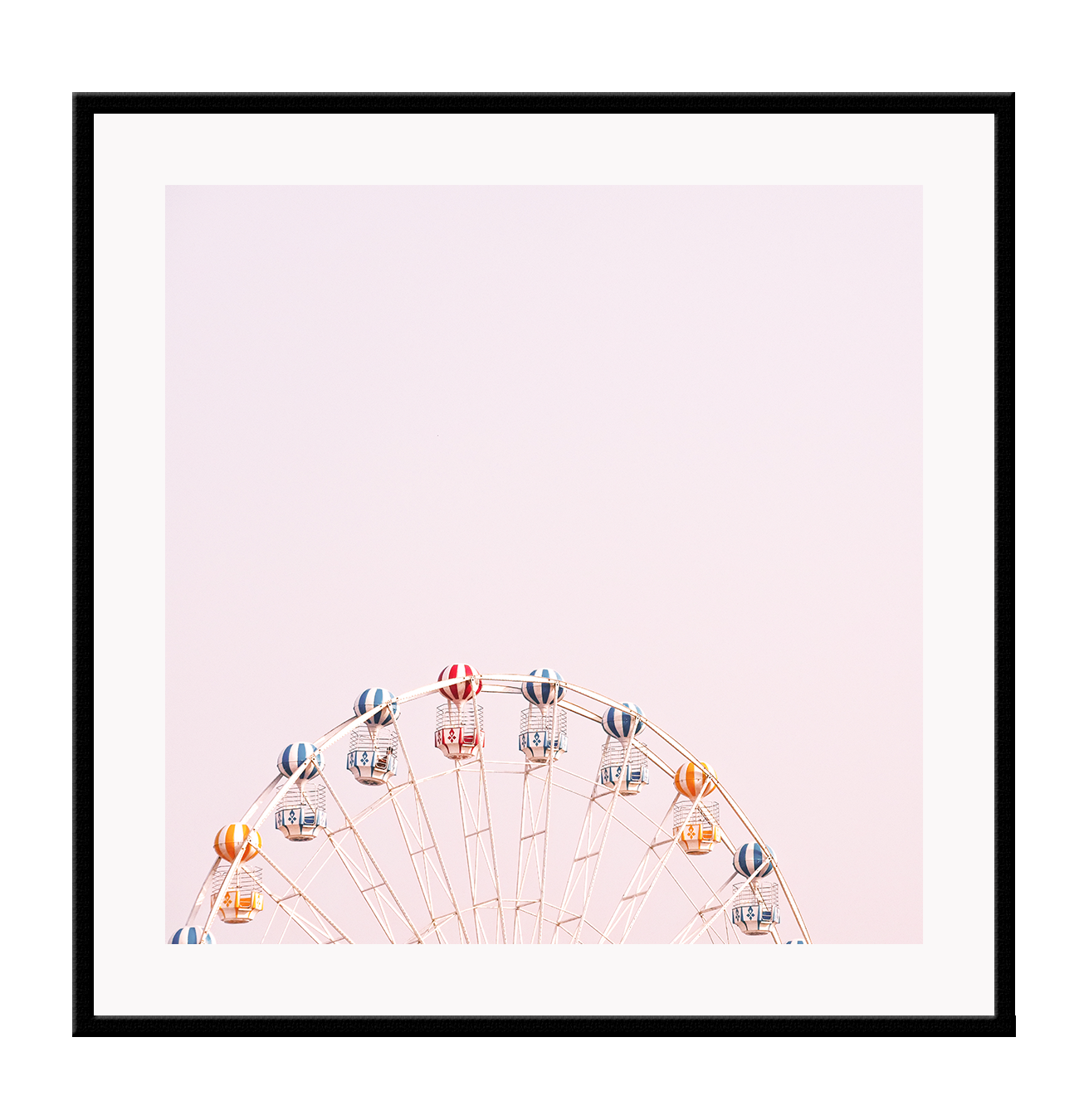 pink sky nursery framed art print 