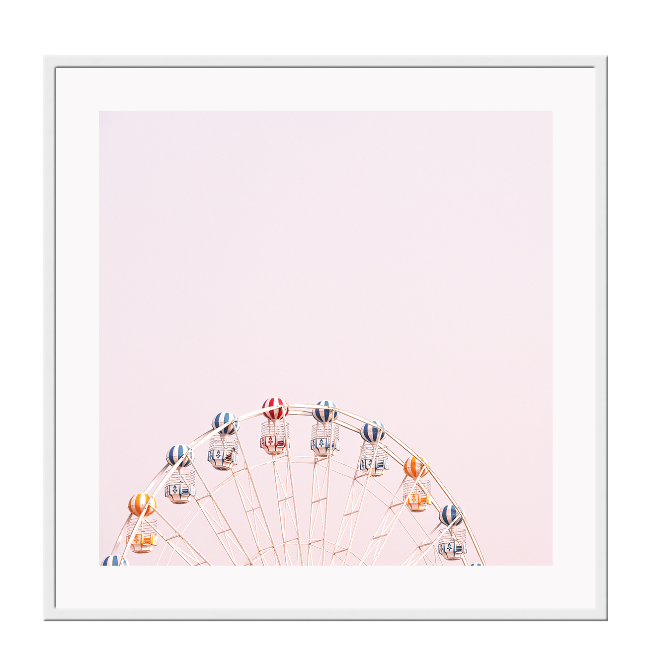 pink sky nursery framed art print 