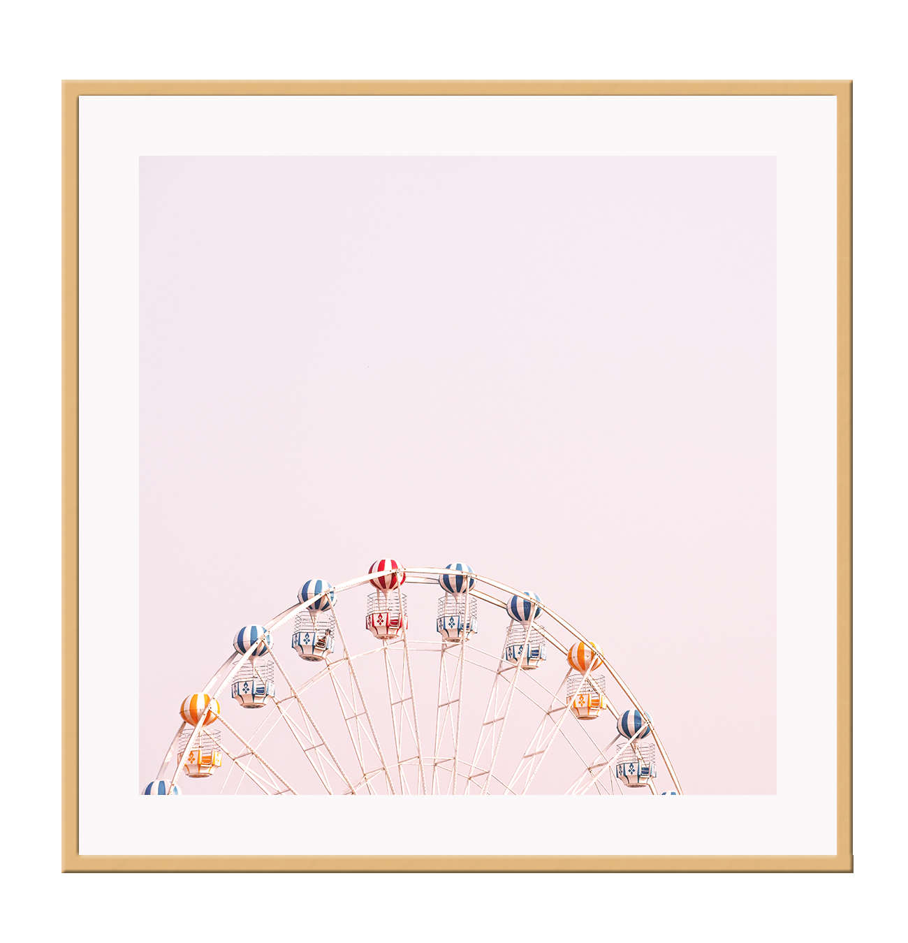 pink sky nursery framed art print 